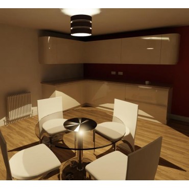 Mesa de Jantar redonda tampo de vidro