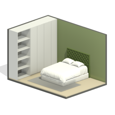 Projeto Quarto com Cama Box Baú e Cabeceira Capinotê