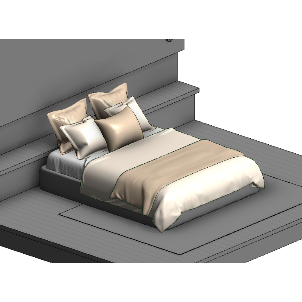 Cama de casal confortável