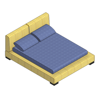 Cama com base estofada