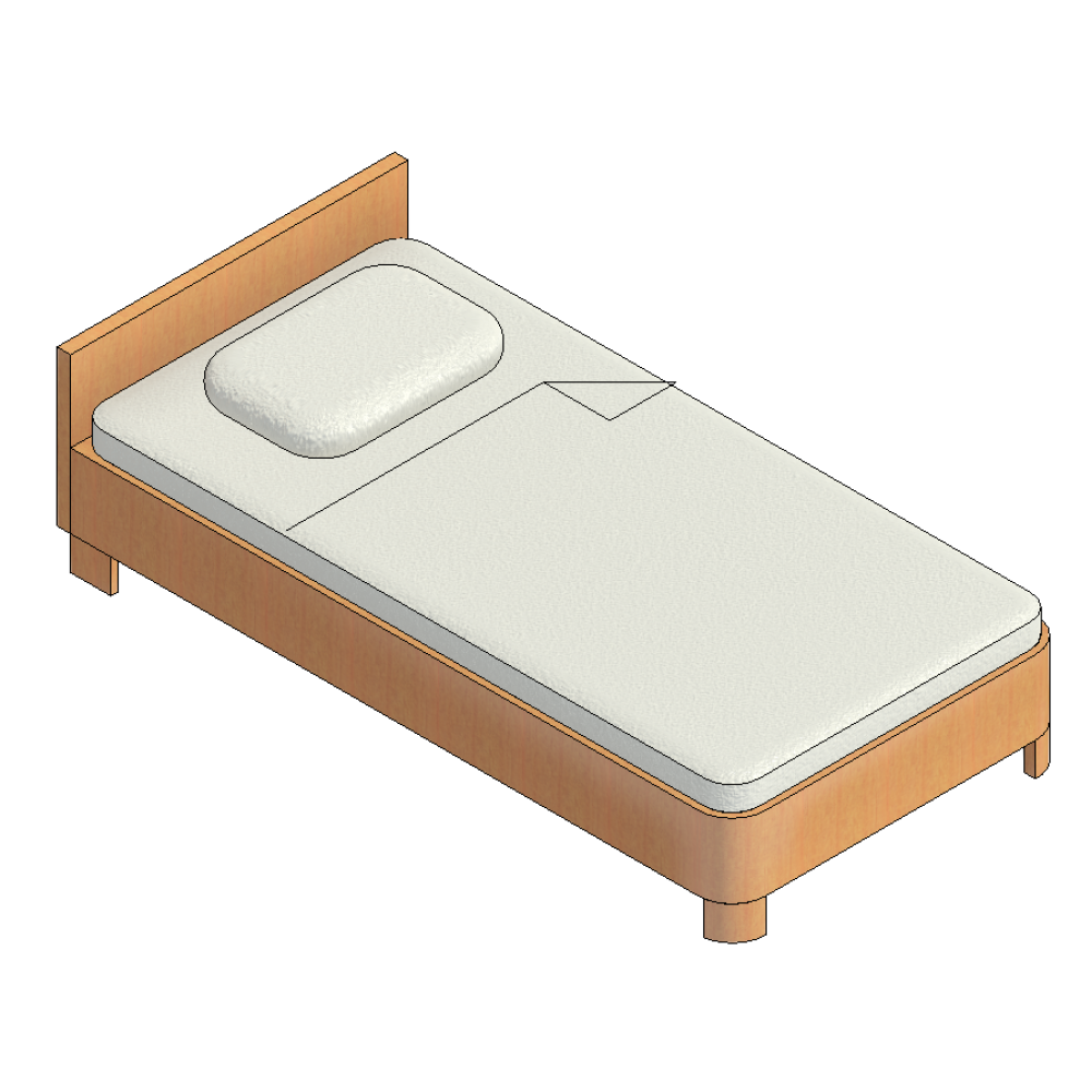 Cama de solteiro cabeceira baixa