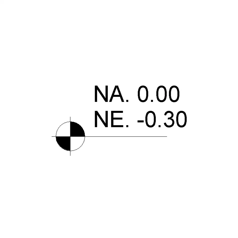 Simbologia de nível (cota altimétrica)