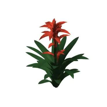 Bromélia com flor vermelha