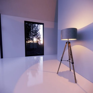 Luminária de Piso com Cúpula