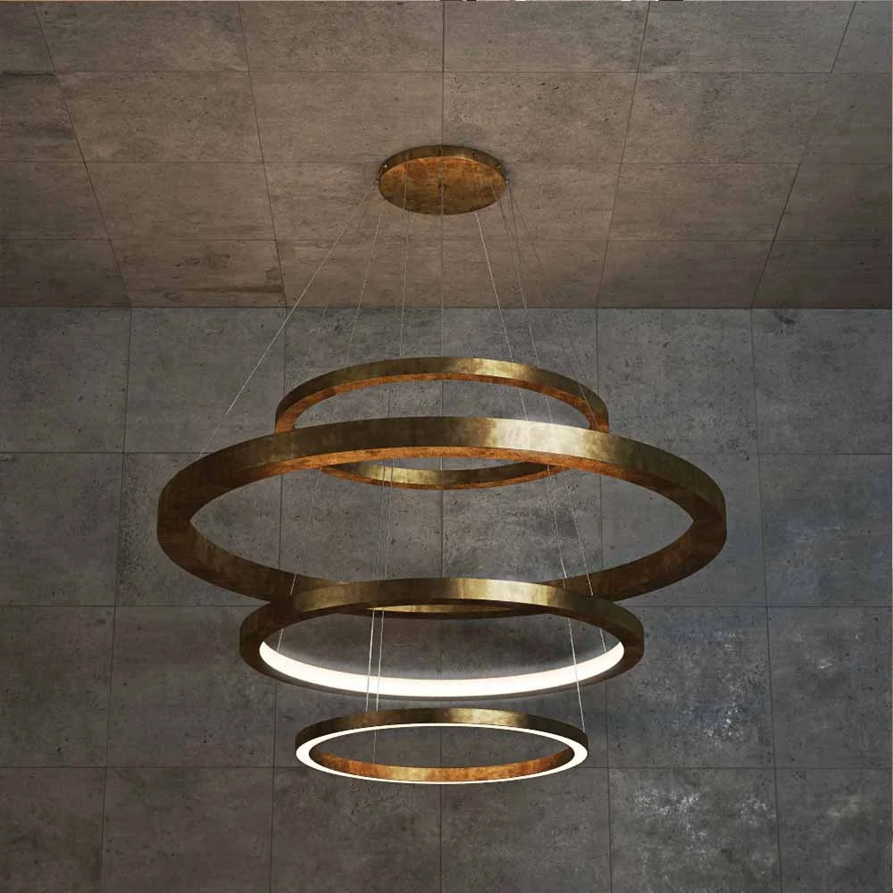 Luminária pendente círculos LED