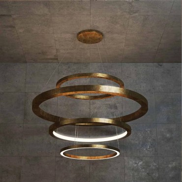 Luminária pendente círculos LED