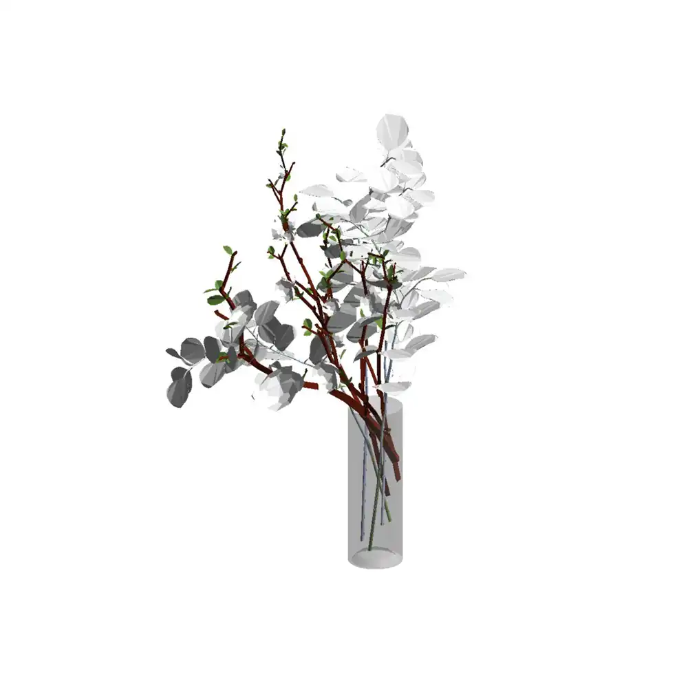 Vaso com orquídea branca