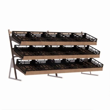 Expositor de Mercado frutas, vegetais, pães