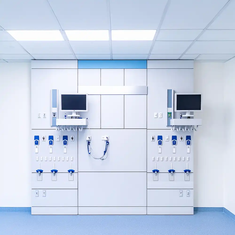 Monitores e elementos para Cabeceira hospitalar