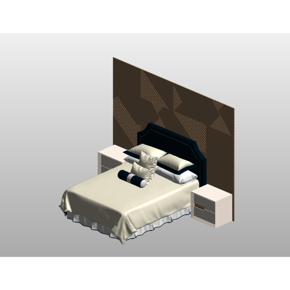 Cama com painel alto