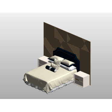 Cama com painel alto