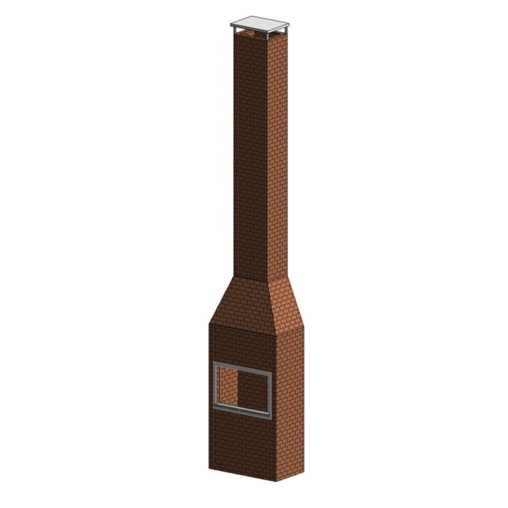 Churrasqueira com chaminé alta