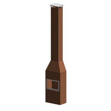 Churrasqueira com chaminé alta