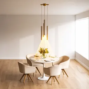 Conjunto Mesa Redonda 4 Lugares Laca Branca