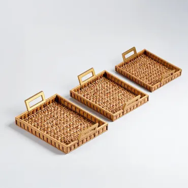 Conjunto de Bandejas de Vime