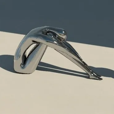 Escultura metálica humana