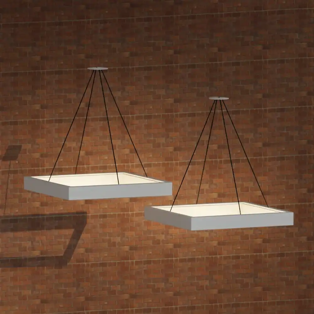 Luminária pendente quadrada
