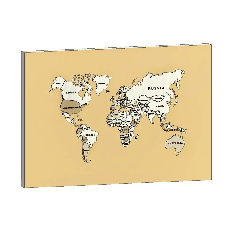 Mapa Mundi Decorativo