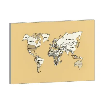 Mapa Mundi Decorativo