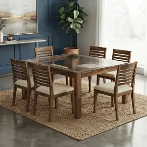 Mesa de Jantar com tampo de vidro Paramétrica