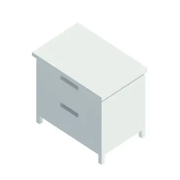 Mesa de cabeceira branca 2 gavetas
