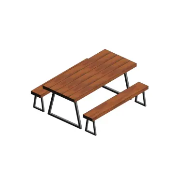 Mesa de piquenique com banco