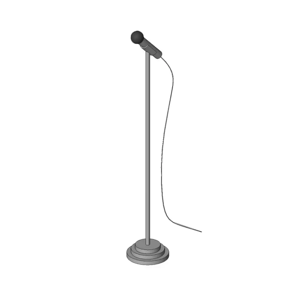 Microfone com pedestal