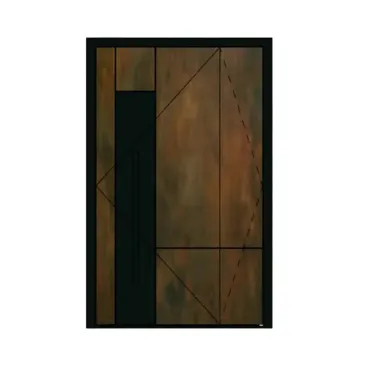 Porta Entrada Alumínio aparência Madeira Aluprof