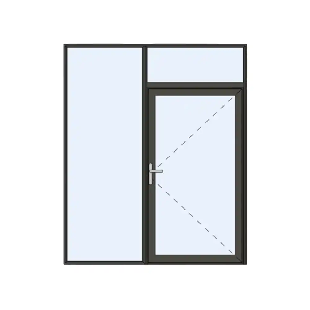 Porta com janelas em aluminio e vidro AluProof