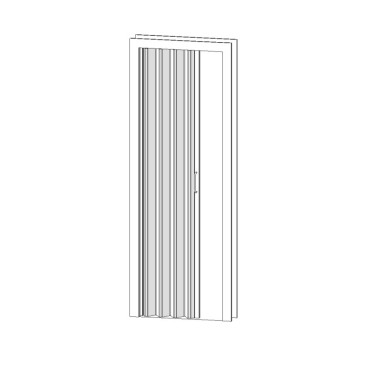 Porta de PVC Sanfonada Paramétrica