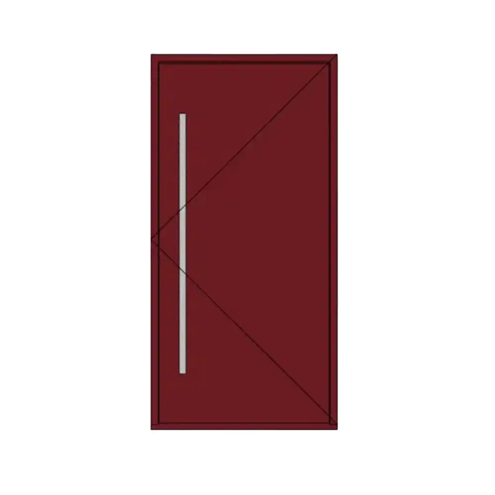 Porta de entrada colorida com puxador Aluprof