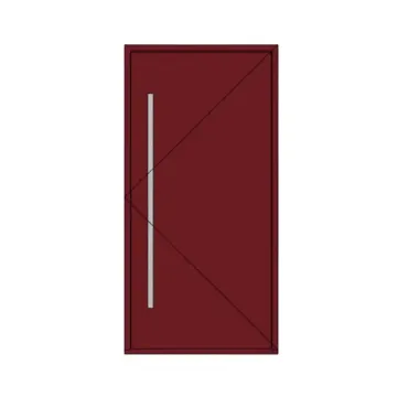 Porta de entrada colorida com puxador Aluprof