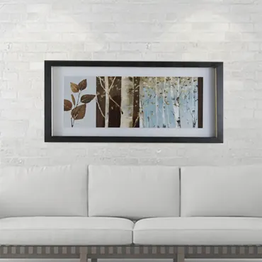 Quadro paramétrico com paspatur e moldura