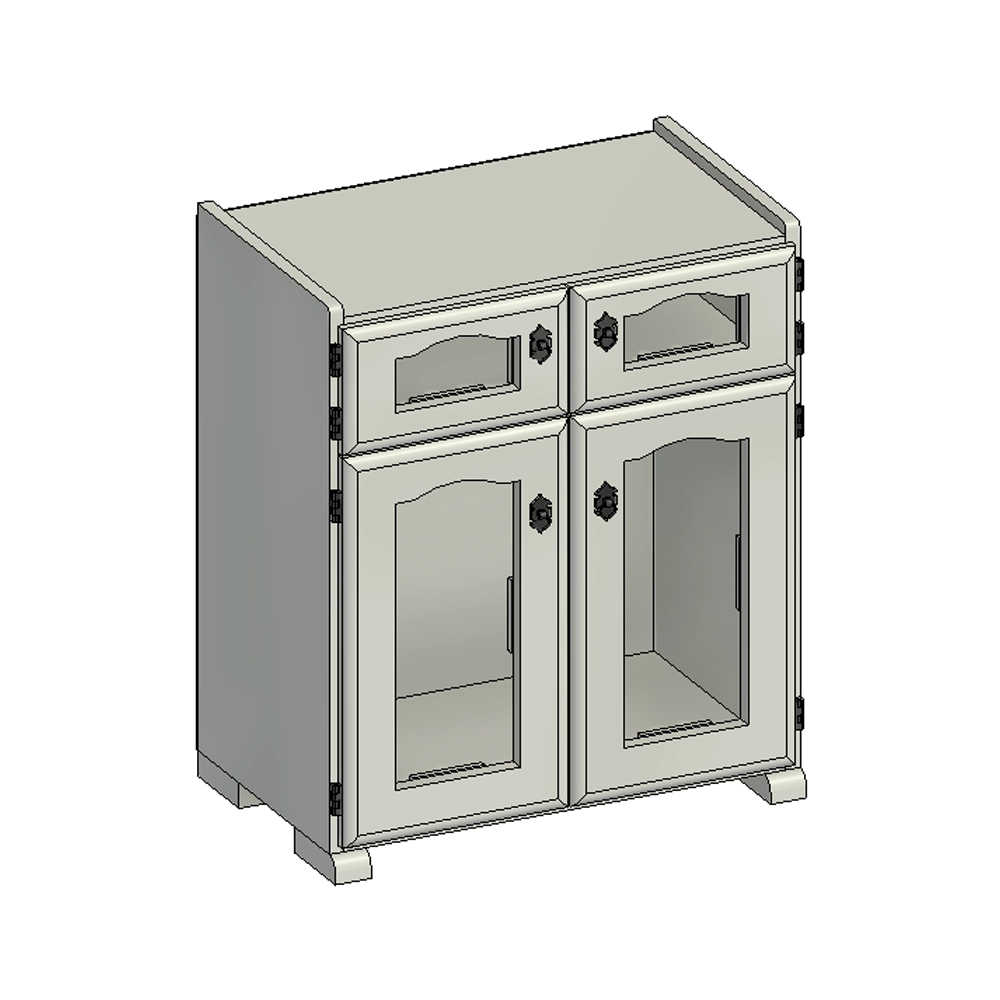 Buffet com portas de vidro