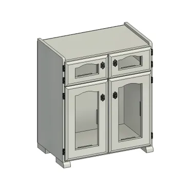 Buffet com portas de vidro