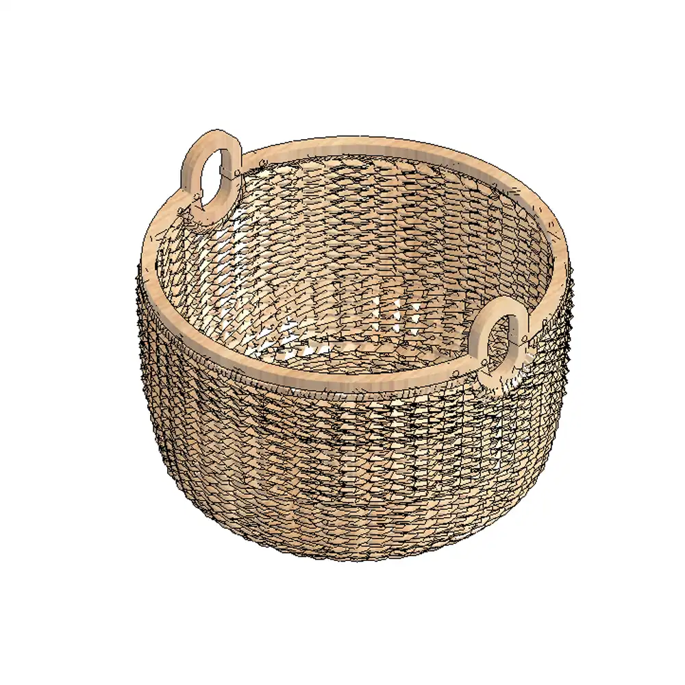 Cesta de Vime redonda
