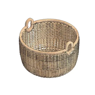 Cesta de Vime redonda