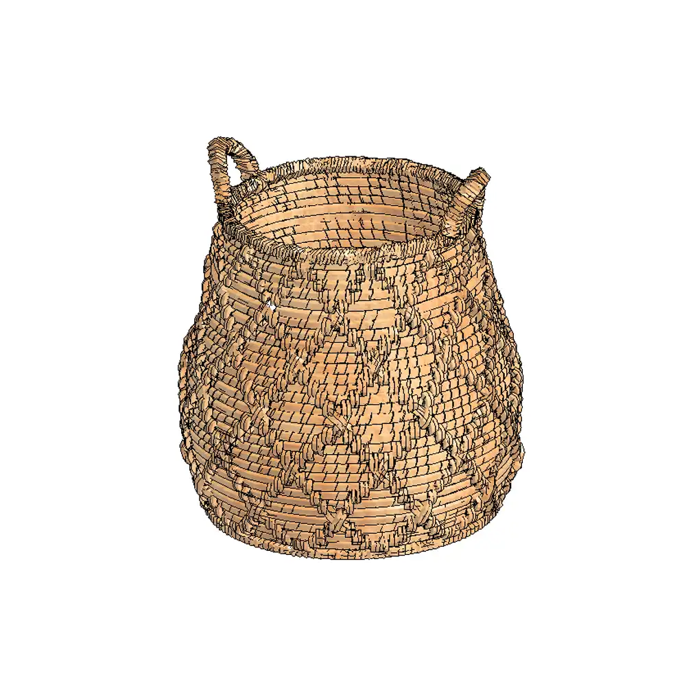 Cesta de Vime decorada