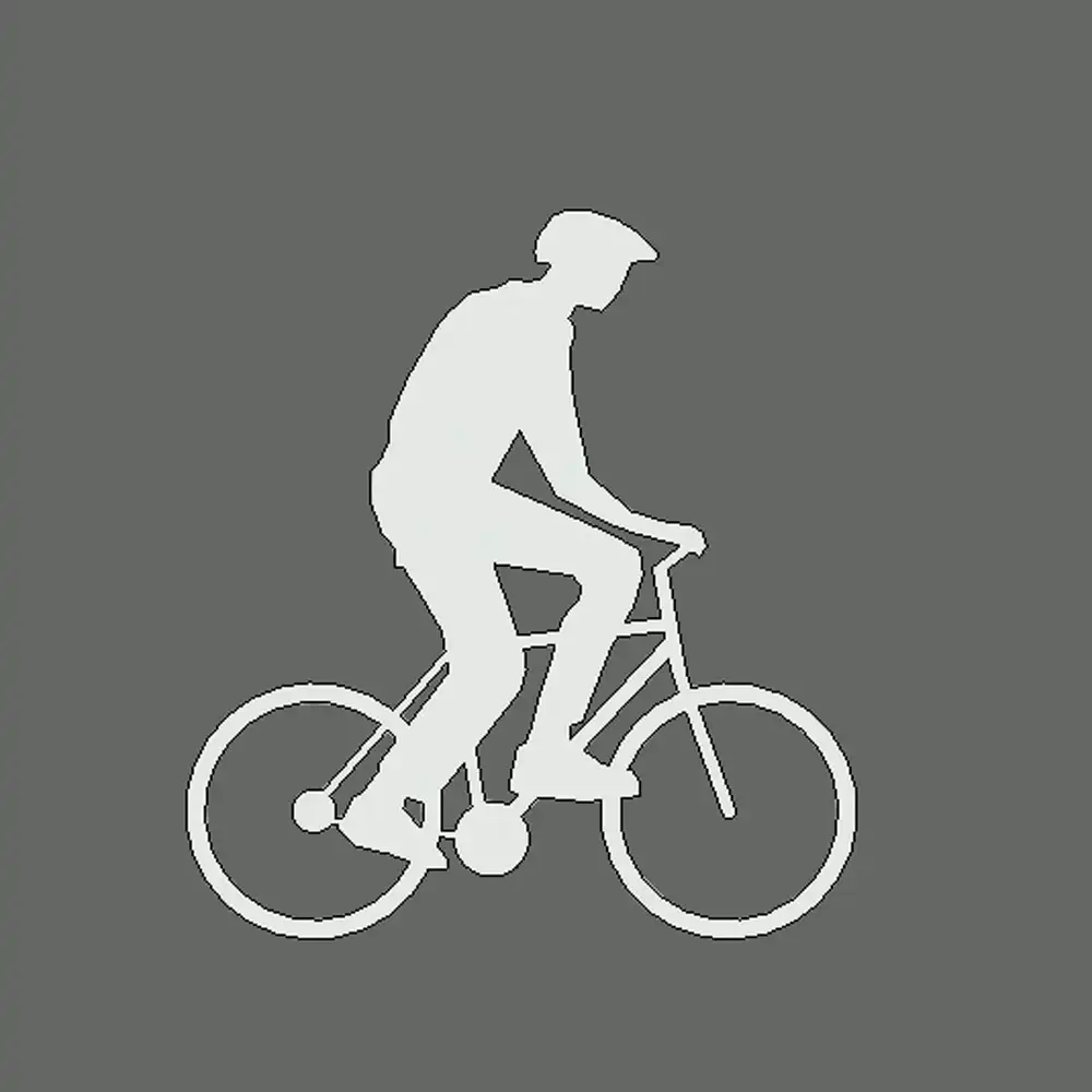 Ciclista demarcação viária