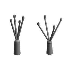 Coluna paramétrica 4 pontos arbóreos