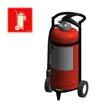 Extintor com carrinho