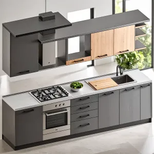 Gabinete Cozinha Cinza