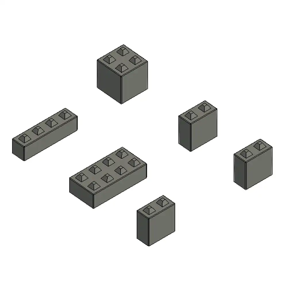 Blocos de concreto tipo Lego