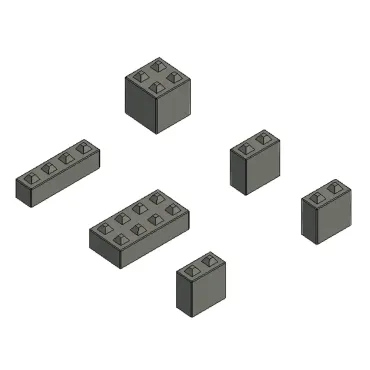 Blocos de concreto tipo Lego