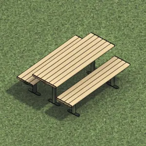 Mesa com bancos