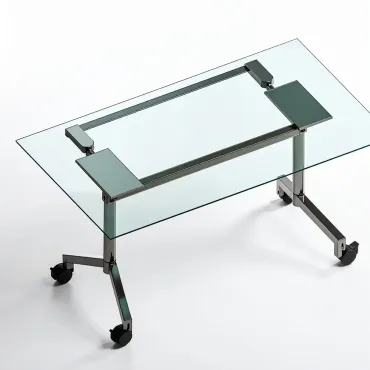 Mesa com tampo de vidro