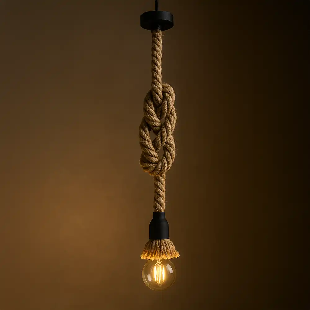 Pendente de corda com dois nós Pendente de corda com dois nós