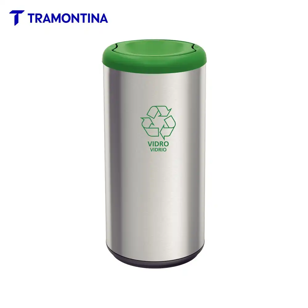Lixeira Inox Tramontina Piemonte Verde
