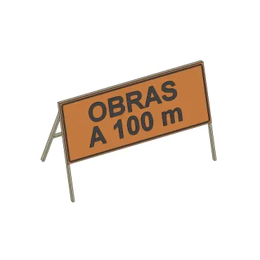 Placa Obras a 100 metros
