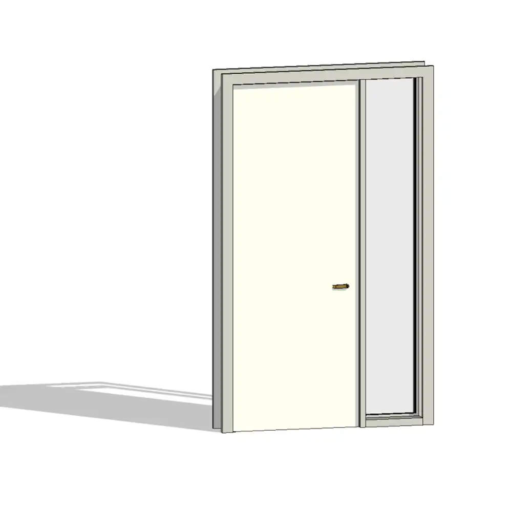 Porta lisa Branca com Visor lateral